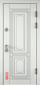Стальная дверь Дверь входная с белым МДФ №13 с отделкой МДФ ПВХ