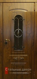 Стальная дверь Дверь с стеклом №31 с отделкой МДФ ПВХ
