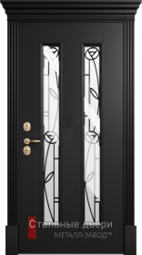 Стальная дверь Дверь металлическая МДФ со стеклом №4 с отделкой МДФ ПВХ