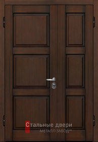 Стальная дверь Двупольная входная дверь с терморазрывом №5 с отделкой МДФ ПВХ