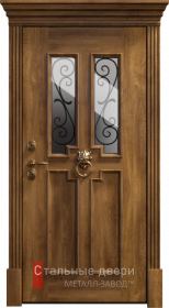 Стальная дверь Термо двери со стеклопакетом №8 с отделкой МДФ ПВХ